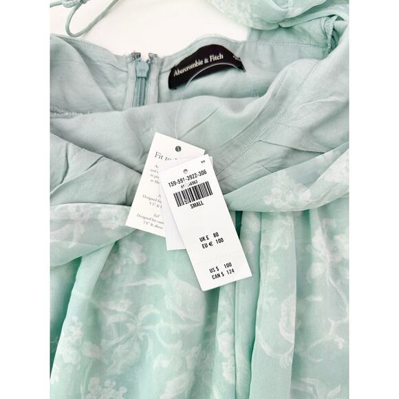 Abercrombie & Fitch plunge neck floral mini dress (size small) - Picture 3 of 6